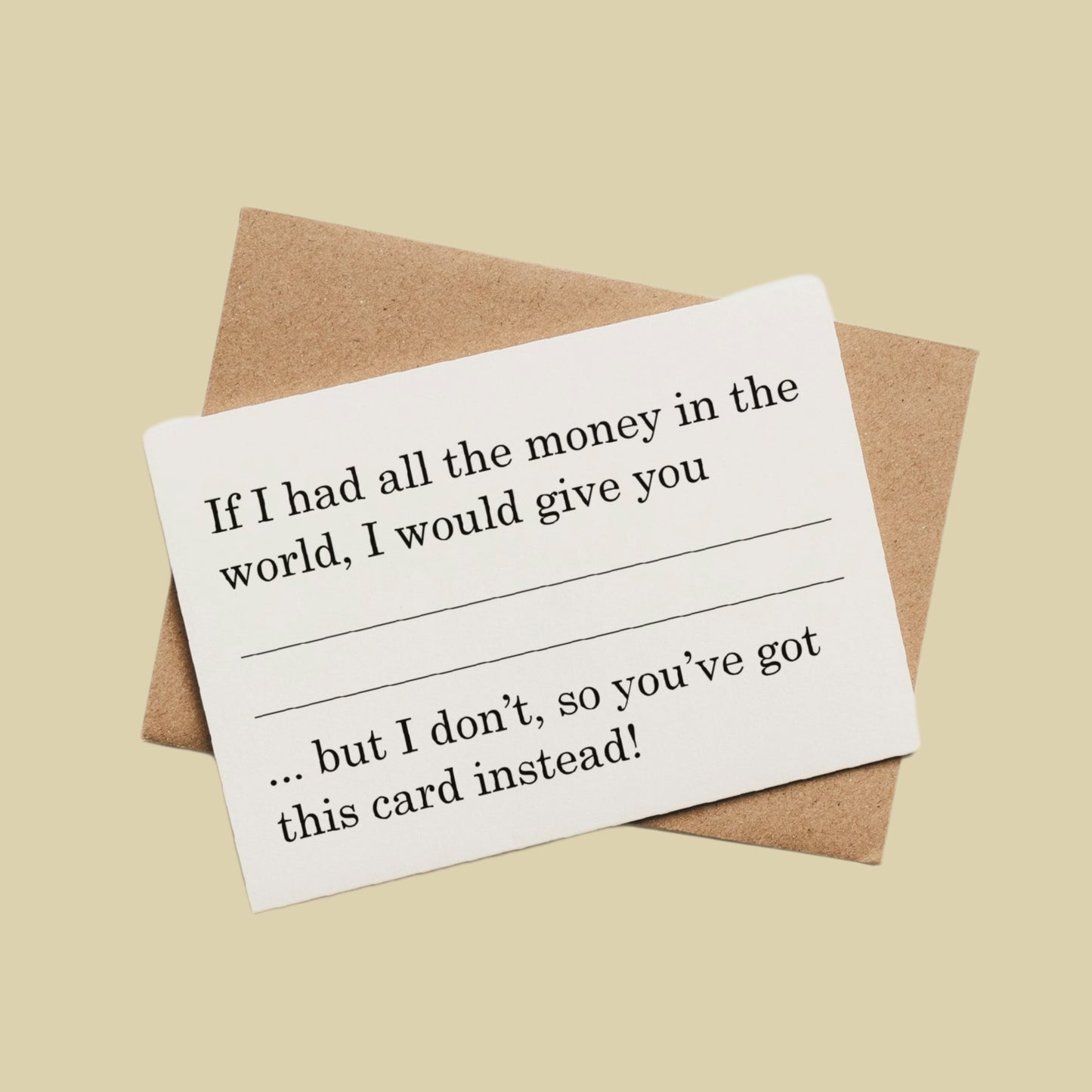 Fill in the Blanks: If I Had All the Money