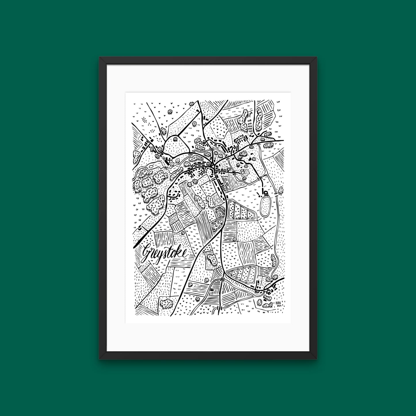 Greystoke Map Print