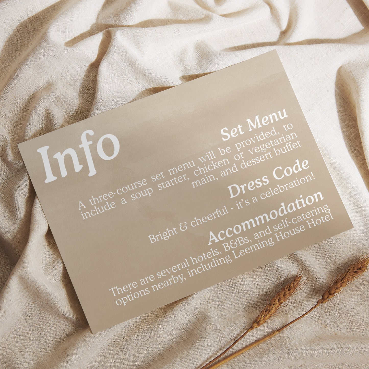 Autumn: Information Card