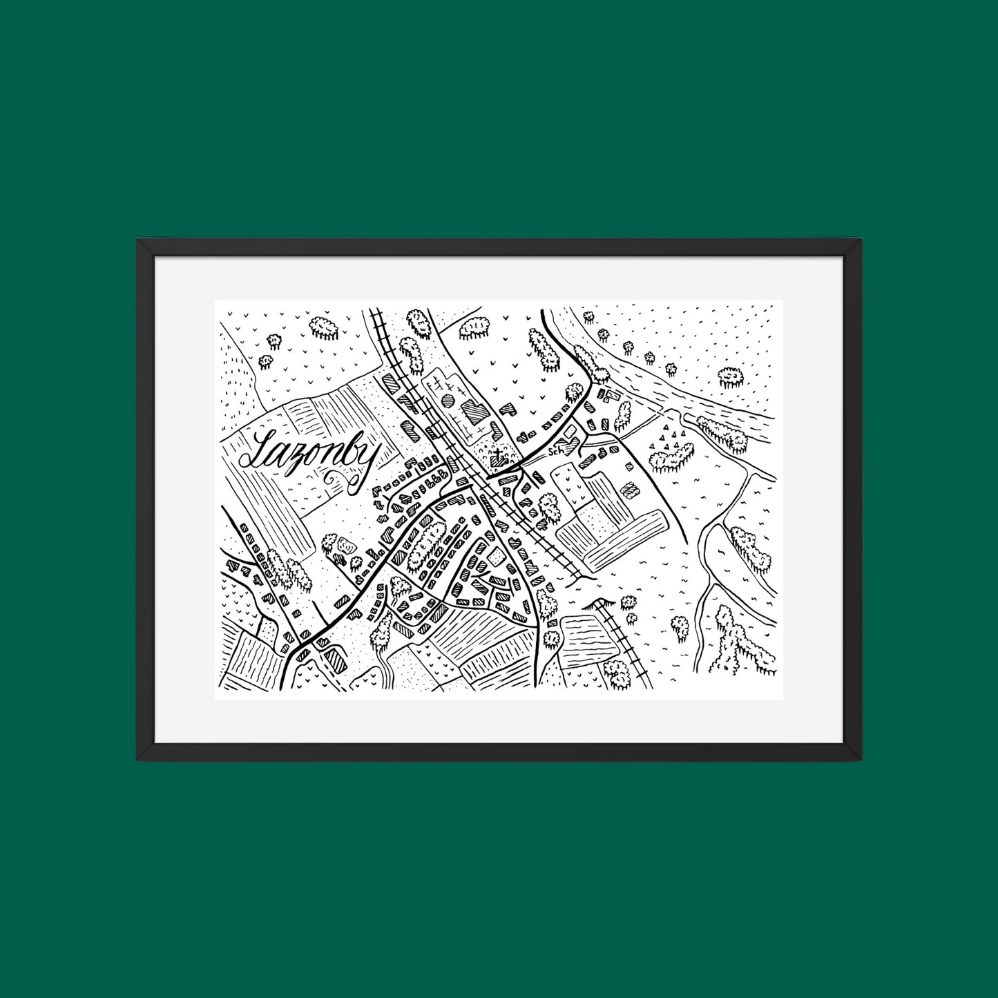 Lazonby Map Print
