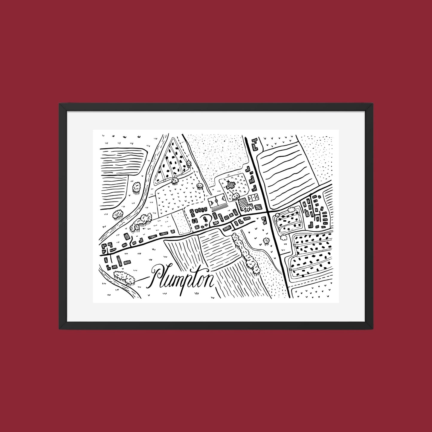 Plumpton Map Print