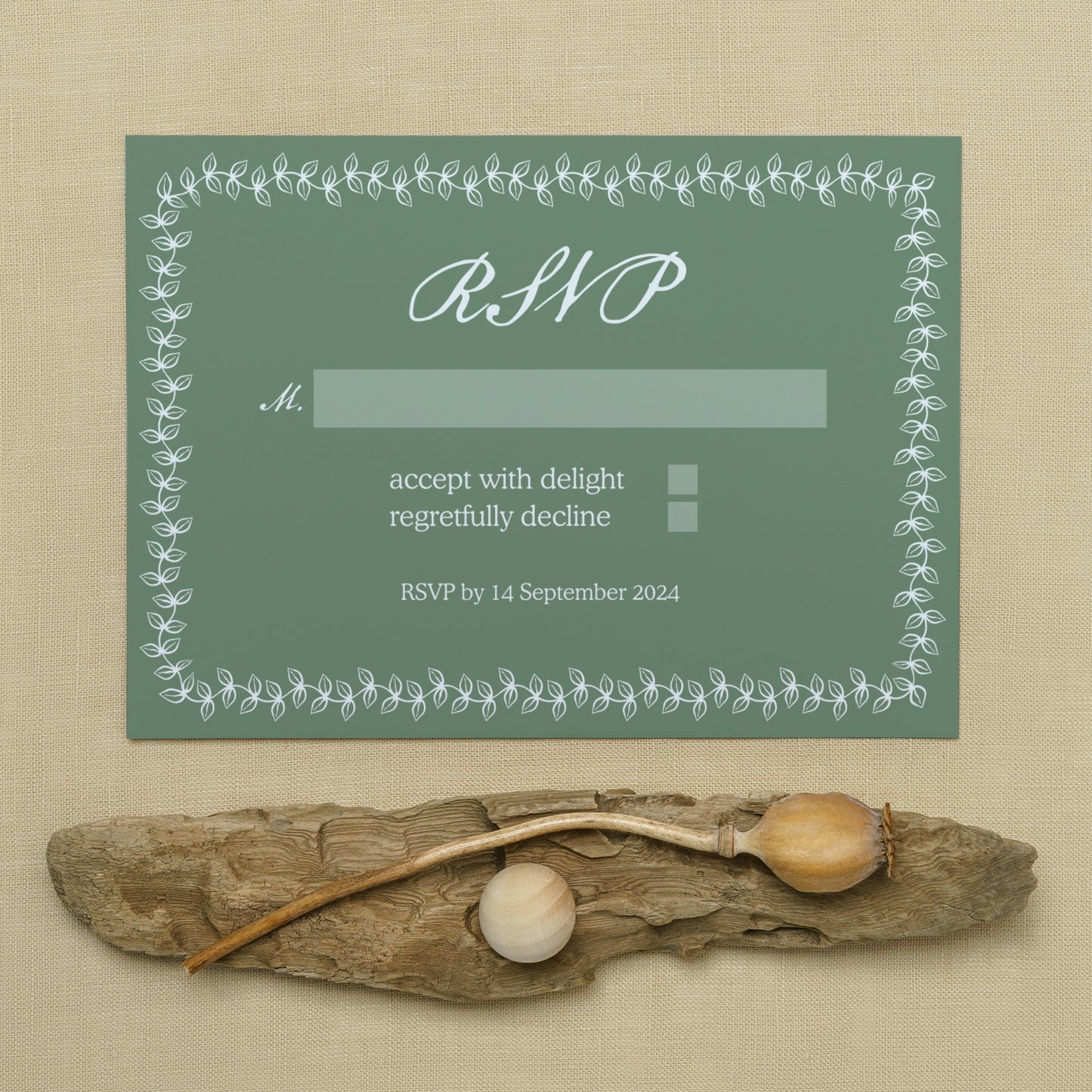 Leaf Green: RSVP Card