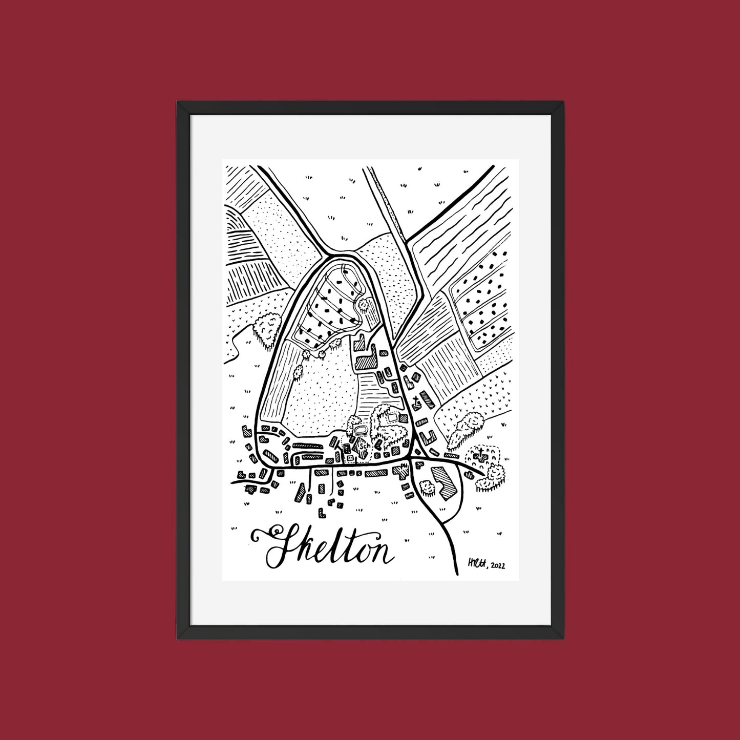 Skelton Map Print