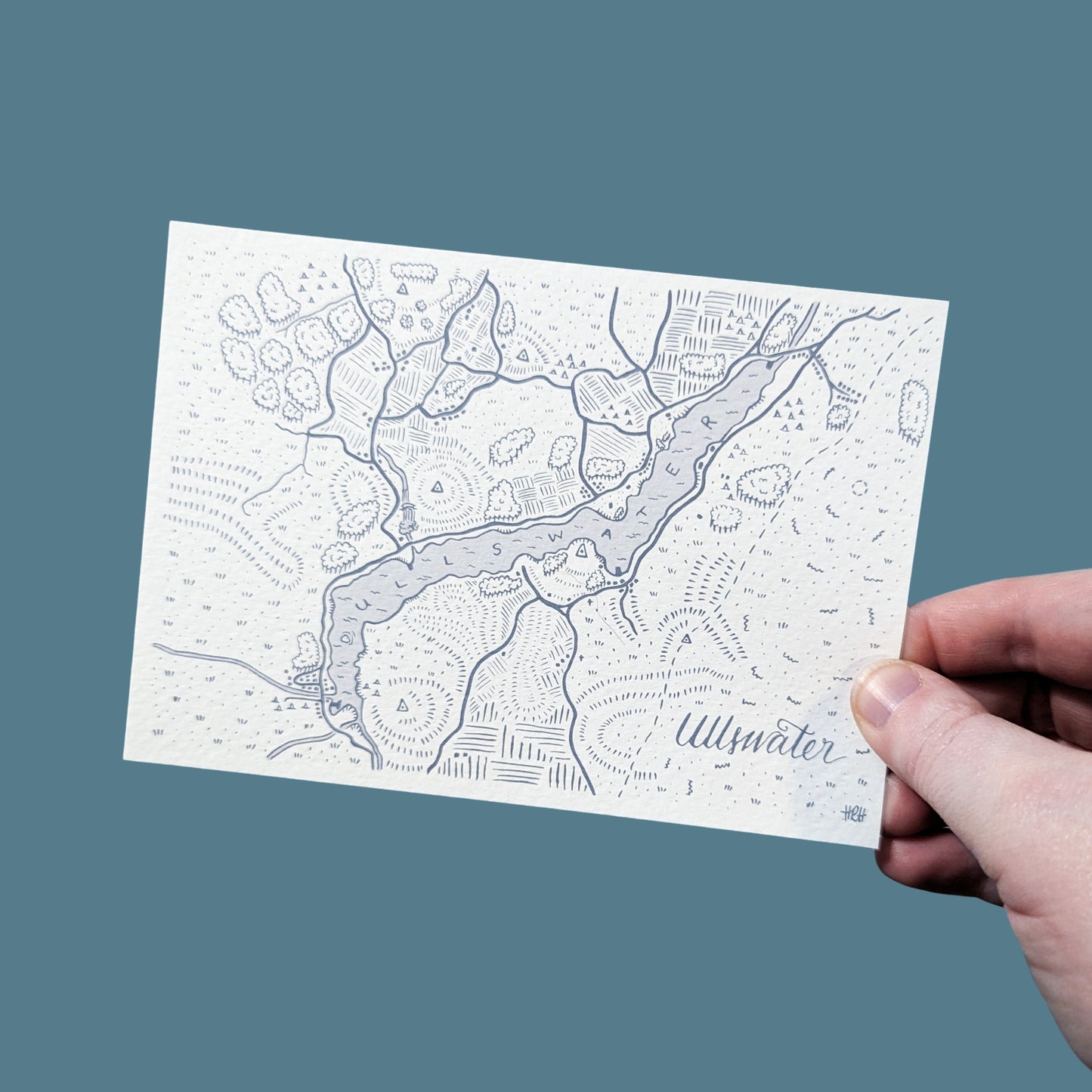 Ullswater Map Postcard