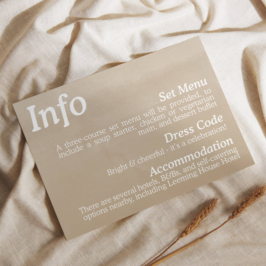 Autumn: Information Card